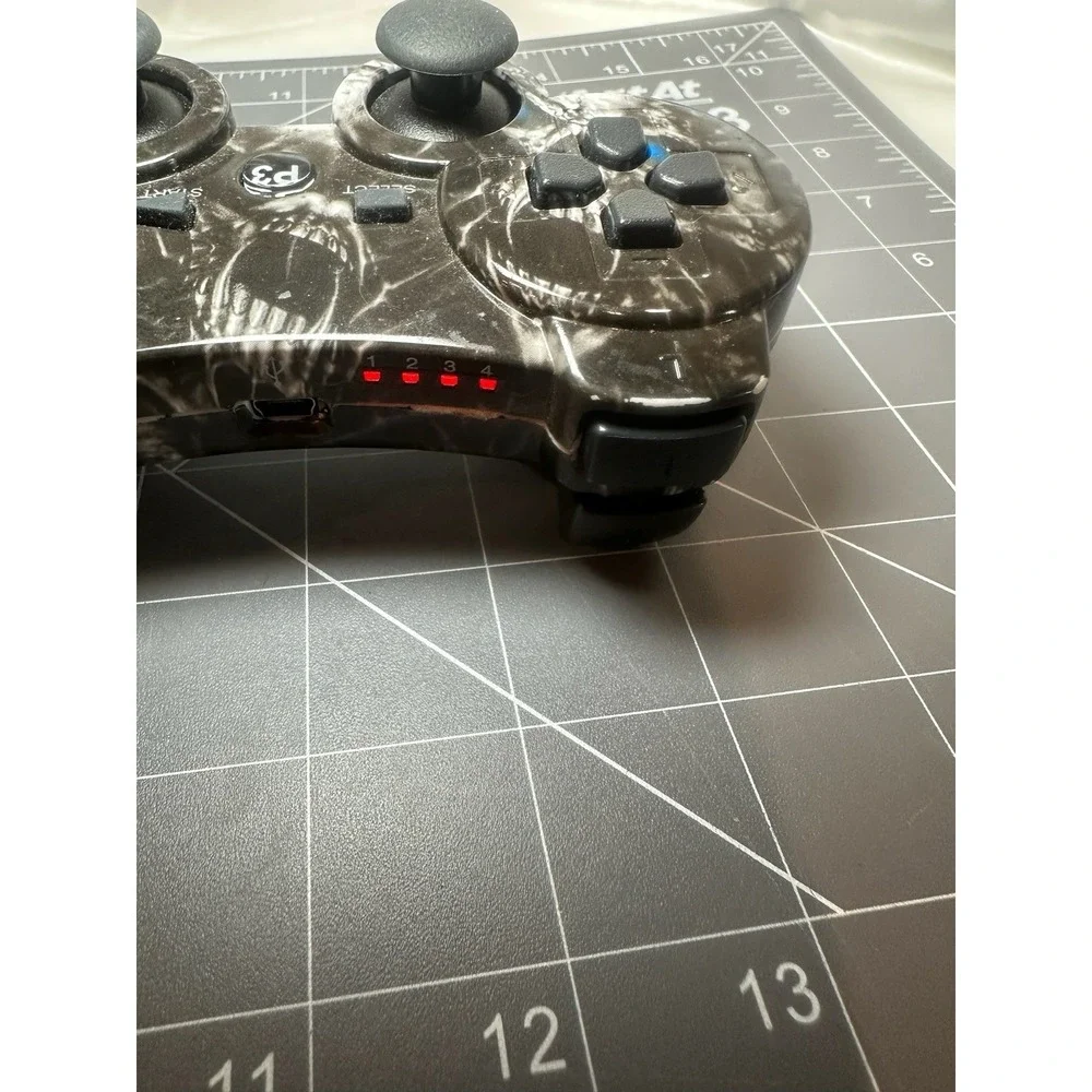 Lot Of 2! P3 Wireless Controllers For PS3 Galaxy Nebula & Black Ghost No Charger
